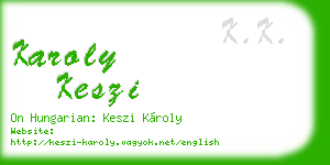 karoly keszi business card